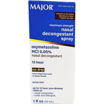 Nasal Decongestant Spray, 1 fl oz each (1, 3, 6 or 12 Pack) by Major - 3 Pack