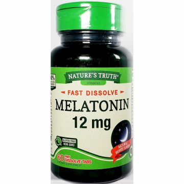 Melatonin 12 mg 60 Fast Dissolve Tabs, by Natures Truth