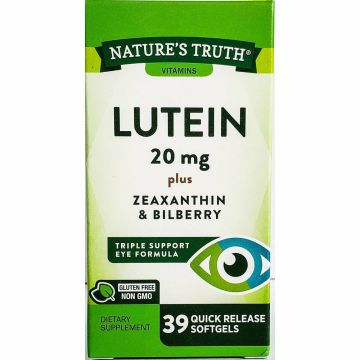 Lutein 20 mg plus Zeaxanthin & Bilberry 39 Softgels by Nature's Truth