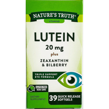 Lutein 20 mg plus Zeaxanthin & Bilberry 39 Softgels by Nature's Truth