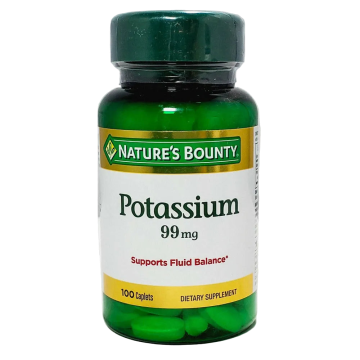 Potassium 99 mg 100 Caplets by Natures Bounty