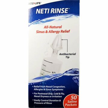 Neti Rinse Sinus Kit 50 Saline Packets
