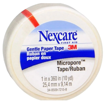 Nexcare Micropore Gentle Paper Tape 1 inch x 10 Yards