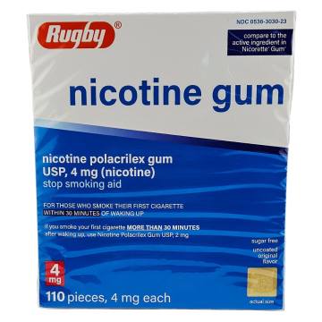 Nicotine Gum 4mg (Uncoated Original Flavor) 110 Pieces