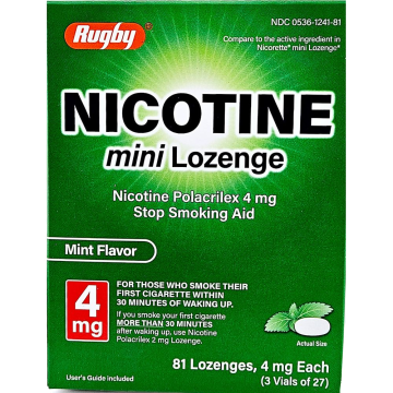 Nicotine Mini Lozenge 4 mg (Mint Flavor) 81 Lozenges