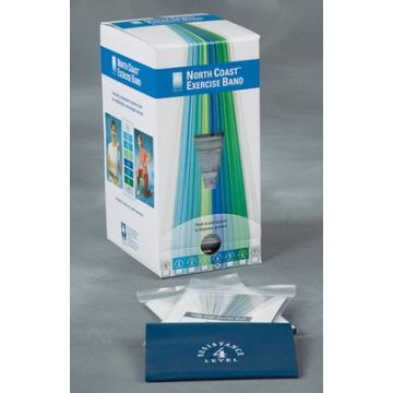 North Coast Exercise Band Dispenser - Box of 30, Turquoise, Level 2