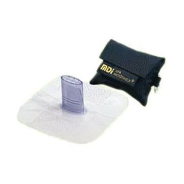 CPR Microkey Mouth Barrier Black, One-Way Valve by Microtek Medical