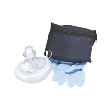 CPR Micromask Clear, Replaceable Valve, Blue Pouch by Microtek Medical