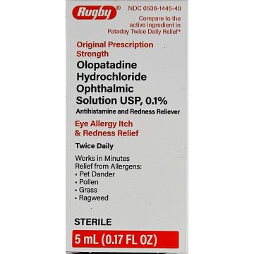 Olopatadine Hydrochloride Ophthalmic Solution 0.1% by Rugby