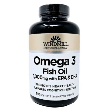 Omega-3 Fish Oil 1000 mg 180 Softgels by Windmill