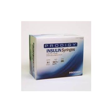Prodigy Insulin Syringe - 28G x 12-7/10mm L, 1cc Capacity.