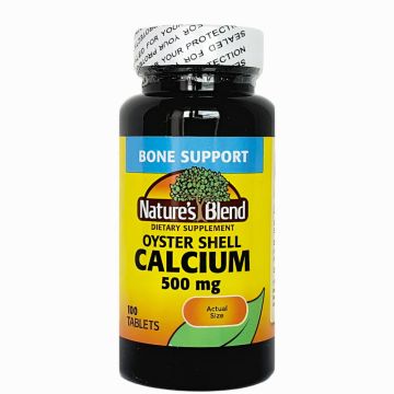 Oyster Shell Calcium 500 mg 100 Tablets by Natures Blend