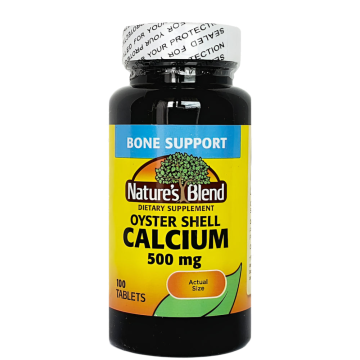 Oyster Shell Calcium 500 mg 100 Tablets by Natures Blend
