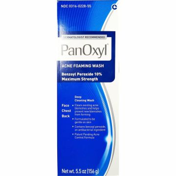PanOxyl Acne Foaming Wash, 10% Benzoyl Peroxide, 5.5 oz