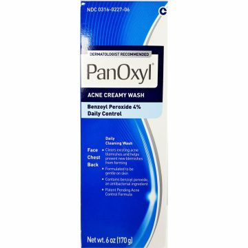 PanOxyl Acne Creamy Wash, Benzoyl Peroxide 6 oz
