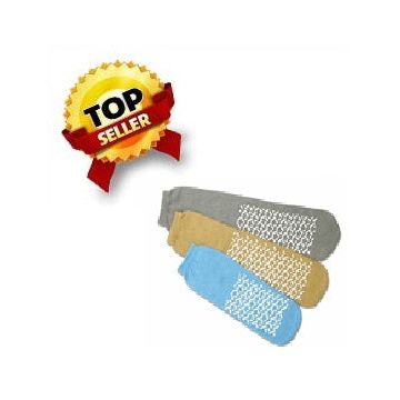 Single Tread Patient Safety Footwear, Interior Terrycloth by Cardinal Health Pharmaceutical - Medium, Blue.