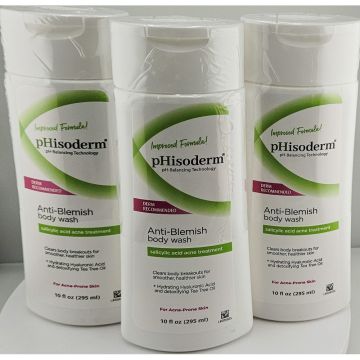 Phisoderm Body Wash, 10 fl oz Each (3 Pack)
