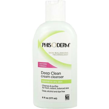 Phisoderm Deep Clean Cream Cleanser, (Normal to Dry Skin) 6 fl oz