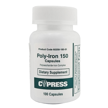 Poly-Iron 150 mg 100 Capsules by Cypress