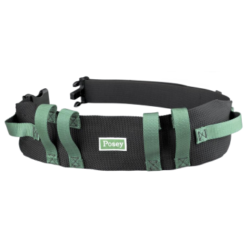 Posey® Green / Black Nylon Gait Belt with Quick Release Buckle