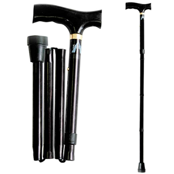 Offset Folding Cane, Black