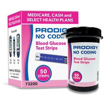 Prodigy Blood Glucose Test Strips, No Coding 50 Count