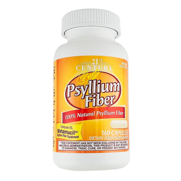Psyllium Fiber 160 Capsules by 21st Century