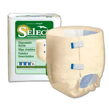 Select® Disposable Brief Extra-Small, 18" to 26" Waist - Case of 100