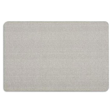 Quartet Oval Office 3' x 2' Grey Fabric Bulletin Board - 7683G