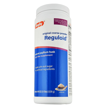 Reguloid Psyllium Husk (Original Course) 19 oz each by Rugby (1 or 3 Pack) - 1 Pack