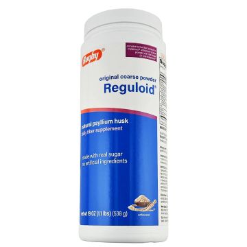 Reguloid Psyllium Husk (Original Course) 19 oz each by Rugby (1 or 3 Pack) - 3 Pack