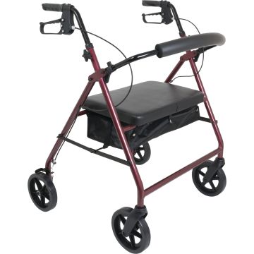 Bariatric Rollator with 8-inch Wheels - Blue