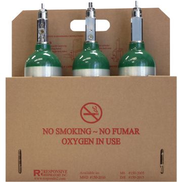 10 Pack M6 Cardboard Cylinder Carrying Tote - Roscoe Medical