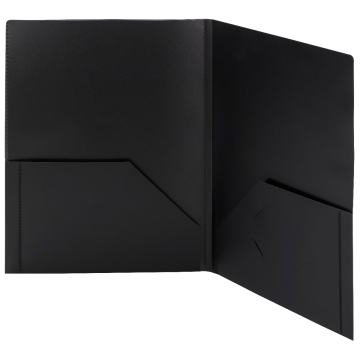 Frame View Poly Two-Pocket Folders - Black / Letter / 5