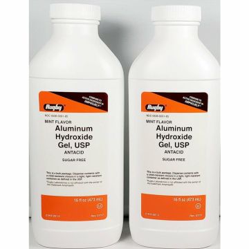Aluminum Hydroxide Gel 16 fl oz each (2 or 4 Pack) by Rugby - 2 Pack