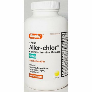 Aller-Chlor 4 mg 1000 Tablets by Rugby