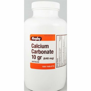 Calcium Carbonate 10 gr, 1000 Tablets by Rugby