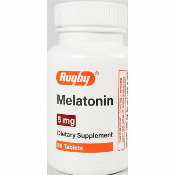 Melatonin 5 mg, 90 Tablets Each (1 or 3 Pack) by Rugby - 1 Pack