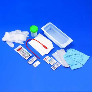 Teleflex Medical Inc Rusch® Urethral Catheterization Tray With Red Rubber Catheter, Sterile