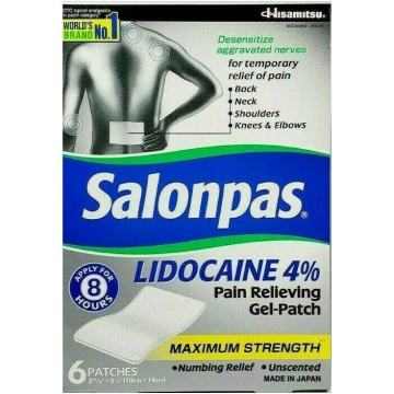 Salonpas Pain Relieving (Gel Patch), 6 Count Each (1, 3 or 6 Pack) - 3 Pack