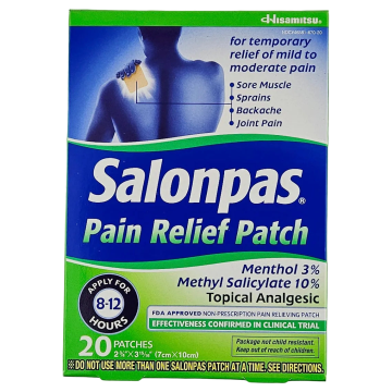 Salonpas Pain Relieving Patch, 20 Patches