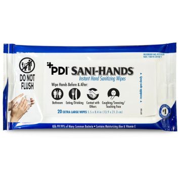 Sani-Hands Hand Sanitizing Wipes, Ethyl Alcohol Wipes 20 Pack