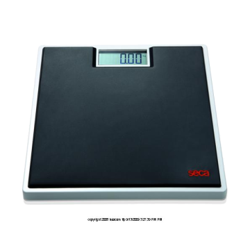 Digital Flat Scale with Black Rubber Mat by Seca