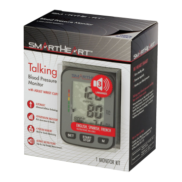 SmartHeart Premium Talking Wrist Blood Pressure Monitor