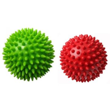 Therapist’s Choice® Pack of 2 Spiky Massage Balls, Hard & Soft Combo, Stress Reflexology, Porcupine Sensory Ball Set