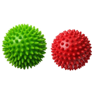 Therapist’s Choice® Pack of 2 Spiky Massage Balls, Hard & Soft Combo, Stress Reflexology, Porcupine Sensory Ball Set
