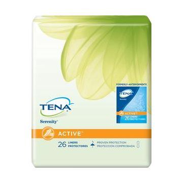 TENA Serenity Active Regular Pantiliners 8" By SCA Personal Care - Bag of 26