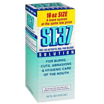 ST 37 First Aid Antiseptic and Oral Pain Reliever Mouthwash 16 oz for Oral Pain, Canker Sore, Gum Disease Relief