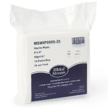 Sterile Gamma Irradiated Cleanroom Wipes ISO Class 5 White 9 x 9 Inch 300/Pack