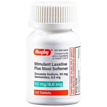 Stimulant Laxative Plus Stool Softener (Docusate Sodium with Sennosides) 100 Count